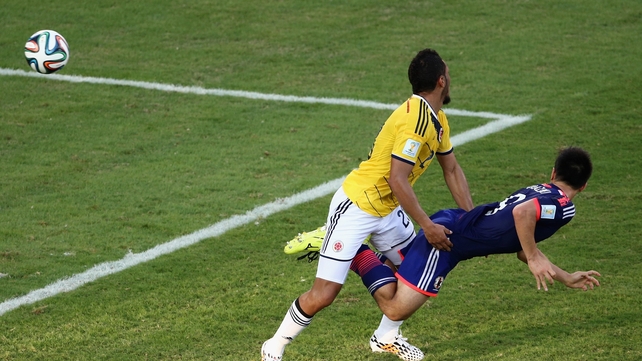 Shinji Okazaki scored a mighty header on the stroke of half-time