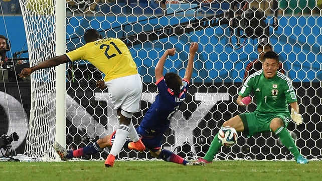 But Colombia fought back, and Jackson Martinez showed a cool head to score their second...