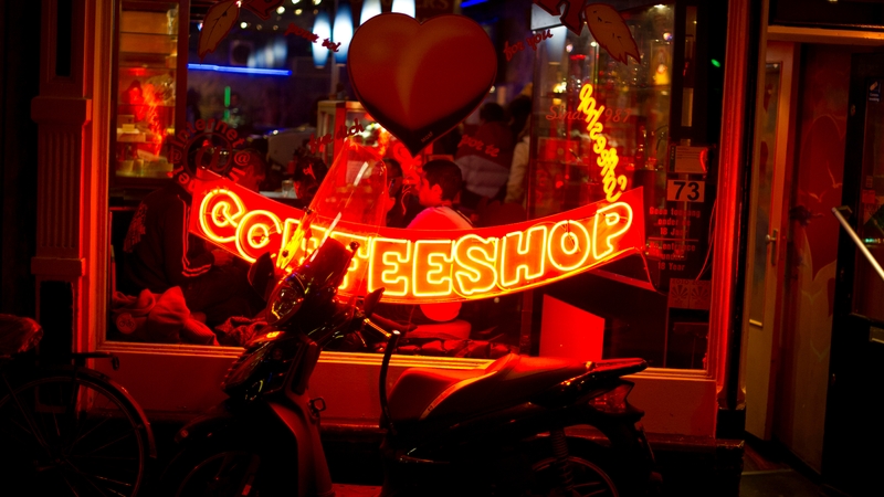 About half of the consumption is domestic, much of it in coffee shops and brothels