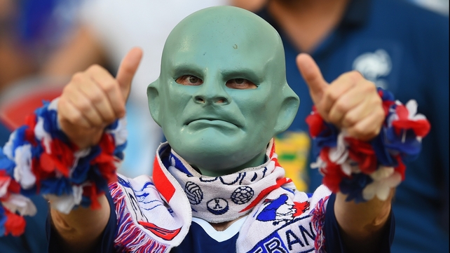 Thankfully this scary character approves of preparations for the French team
