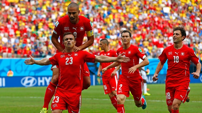 Xherdan Shaqiri opened the scoring for Switzerland with an absolute cracker