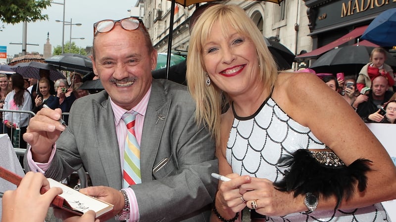 Brendan O'Carroll with his wife Jenny at last week's Dublin world premiere of Mrs Brown's Boys D'Movie