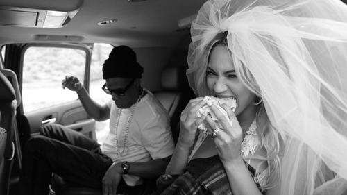 Beyoncé with Jay Z