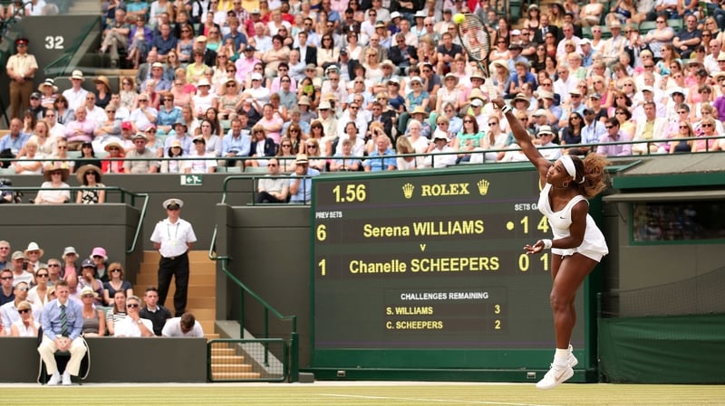 It took Serena Williams just 49 minutes to overcome her opponent