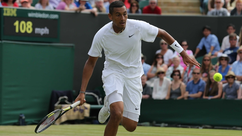Nick Kyrgios was one of five Australians to reach the second round of the men's singles