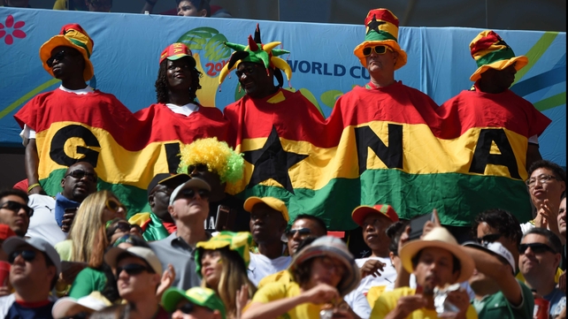 The Ghana fans banded together to cheer on their controversy-ridden squad