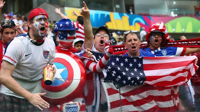 The enthusiasm of USA fans was not deterred...