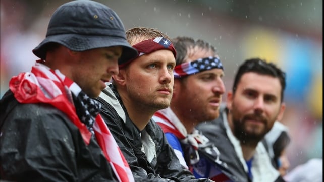 Going into half-time, the USA fans looked gloomy at the drab play on the pitch