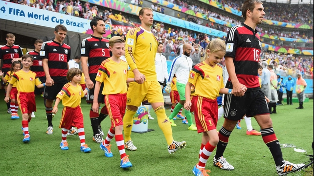 The German team walked onto the pitch, needing a win or a draw to advance to the Round of 16