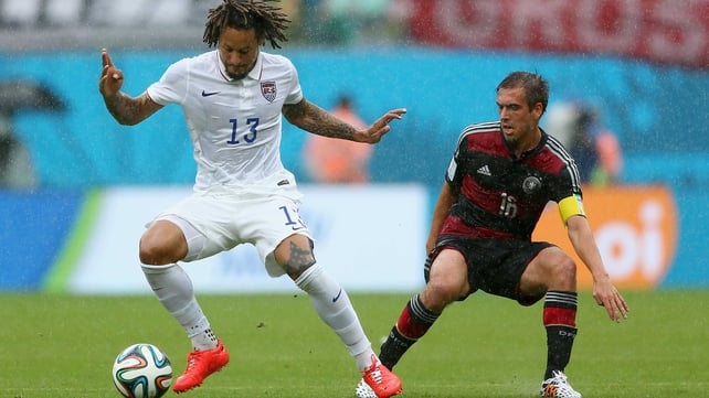 USA midfielder Jermaine Jones helped the Americans play their way into things, following a silly moment where Jones ran smack into the head referee and, frankly, got flattened