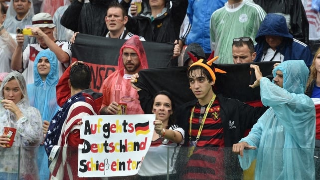 And the Germany fans looked similarly thrilled