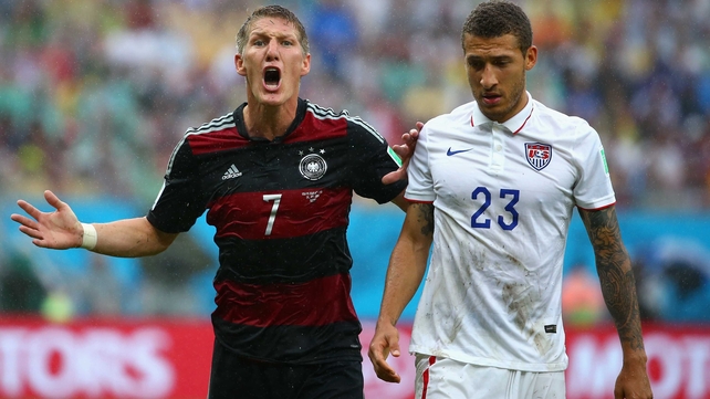 And a stalemate followed on the pitch. Veteran German midfielder Bastian Schweinsteiger made his voice heard next to USA defender Fabian Johnson