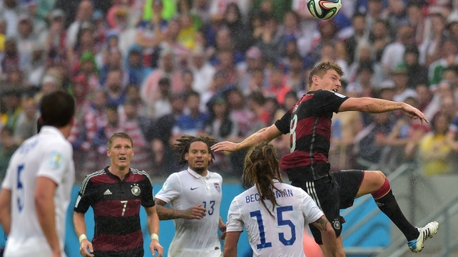 But, the Americans held the Germans from scoring again, even though midfielder Toni Kroos and company supplied a constant attack