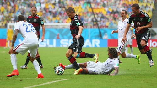 A Thomas Muller wonder-strike decided this game between Germany and USA but both teams progress