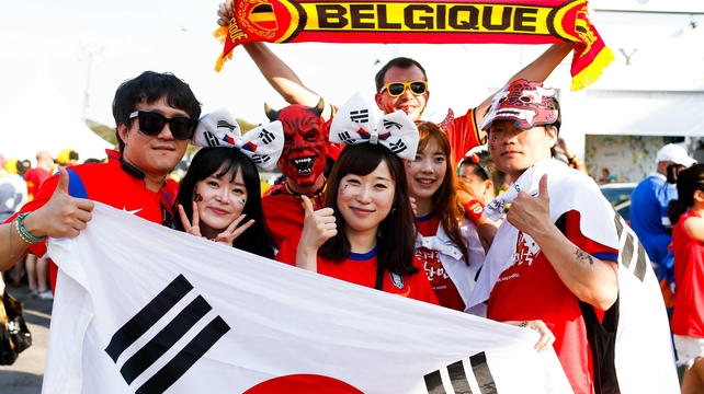 At the same time, Group H leaders Belgium met up with South Korea in São Paulo