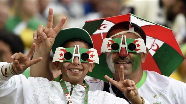 Fans of Algeria were prepared for any sort of weather that came their way