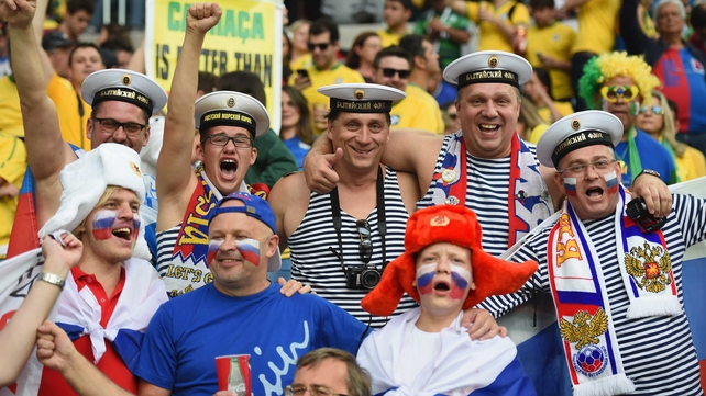 By the end of the first half, though, Russia fans could celebrate their 1-0 lead, which would send them through to the knockout stages - if it stood
