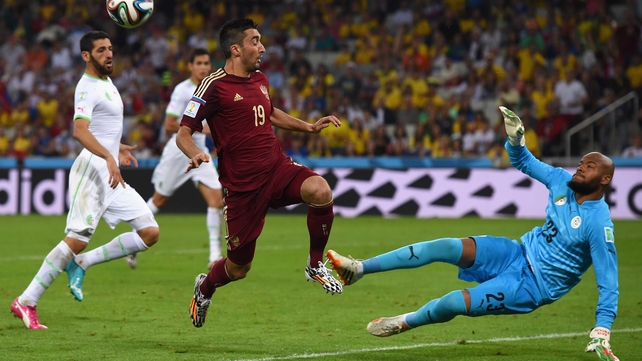 Russia seemed threatening at first, with forward Alexander Samedov forcing M'Bolhi to make a quick save