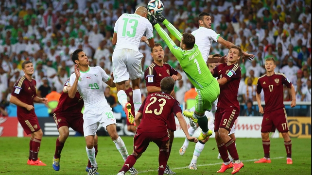 Yet, Algeria found an equaliser at 60' when Slimani reached incredible heights to head one past Akinfeev
