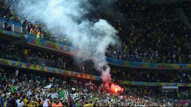 And, that was all that Algeria needed to secure the draw they needed to advance beyond Group H. Algerian fans in the Arena da Baixada celebrated the 1-1 result
