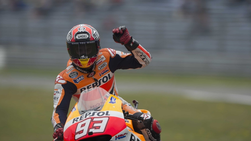 Marc Marquez's winning run goes on