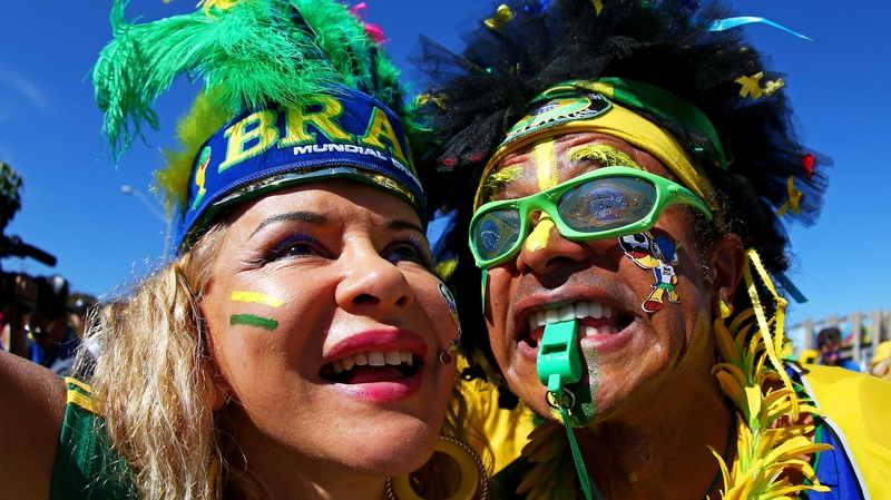 As tens of thousands of Brazil supporters soaked up the sun