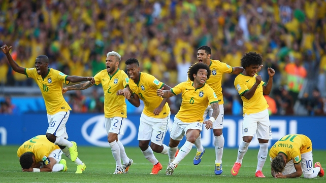 Brazil celebrated securing their place - barely - in the quarterfinals