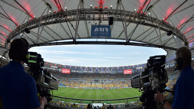 Cameramen prepared to capture all the action at the famed Estádio Maracanã