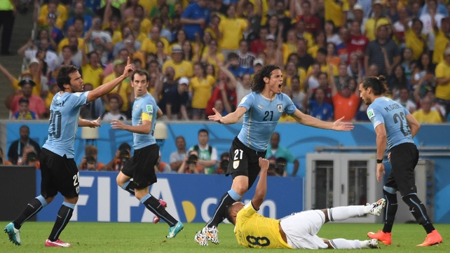 Cavani and midfielder Alvaro Gonzalez protested one of their side's nine first half fouls