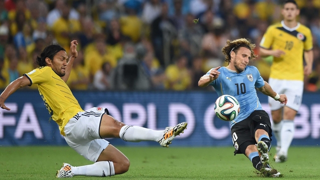 While forward Diego Forlan looked oddly indifferent toward Yepes' oncoming dive