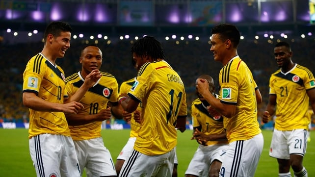 The Colombians danced as they lengthened their lead to 2-0, although with quite a bit of football left to play