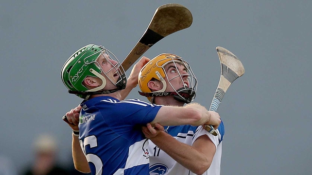 Eyes on the prize for Laois' Tommy Fitzgerald with Padraig Prendergast of Waterford