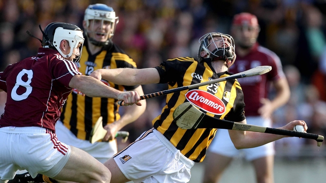 Kilkenny's Aidan Fogarty has a 'Platoon' moment as he's tackled by Andrew Smith of Galway