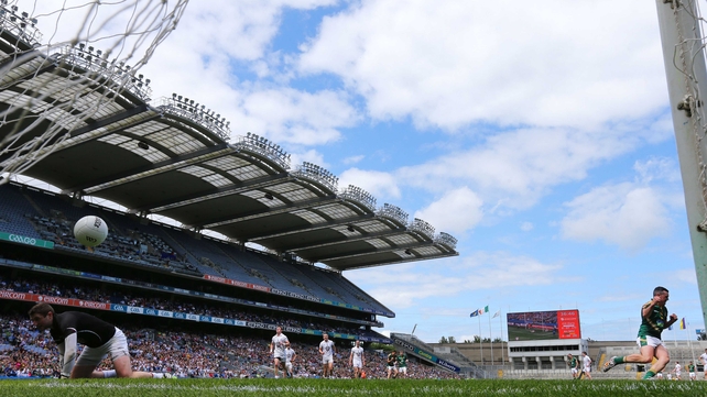 ... and here Tormey begins to celebrate the goal
