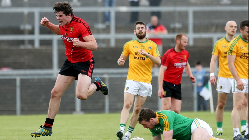 Niall Madine celebrates his first half goal