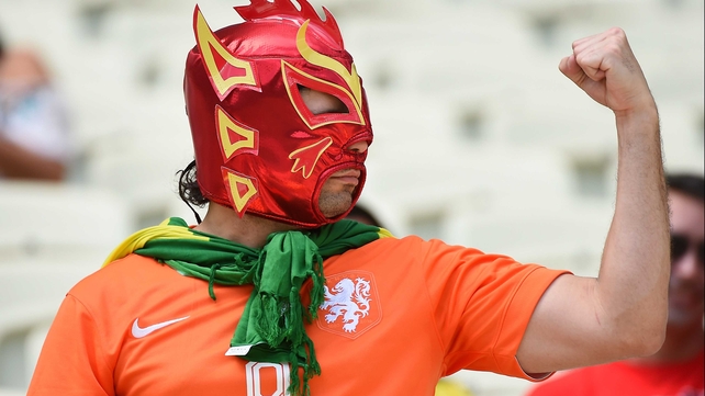 While this Netherlands fan decided to don the signature Mexican wrestling mask