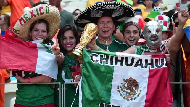 Mexico fans were back en force, outnumbering the Dutch fans by a good margin