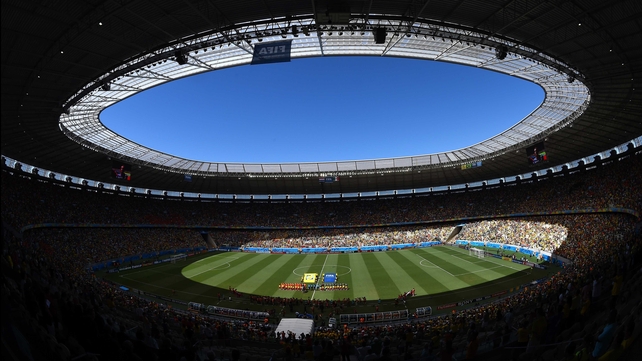 As the pitch side temperature reached 38.8 degrees in the Estádio Castelão, even though shadow covered much of the interior at the start of the match