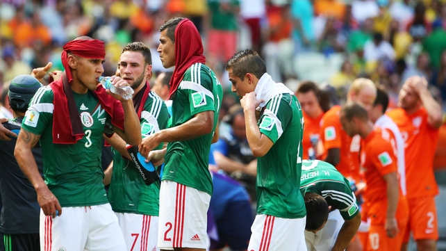 Mexico defender Carlos Salcido was really diggin' that towel