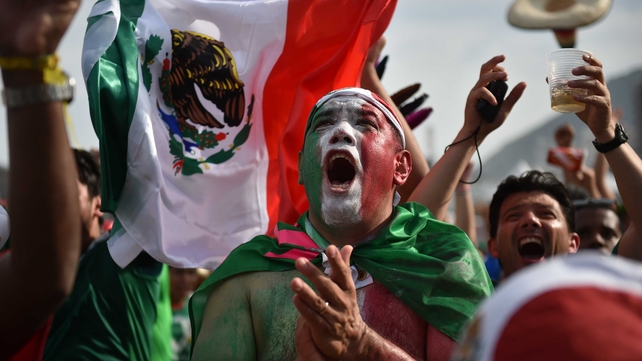 Mexico fans in Rio de Janeiro rejoiced at the huge moment