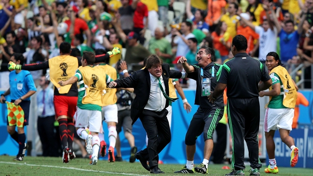 And Herrera promptly went nuts on the sidelines