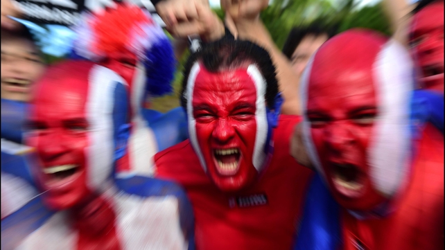 Some of the Costa Rica fans might have gotten a bit TOO rowdy...