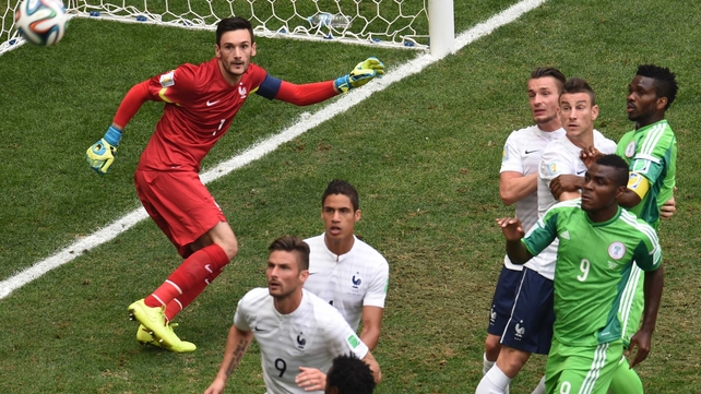 Nigeria maintained a steady forward presence, forcing France keeper and captain Hugo Lloris to keep a constant vigilance