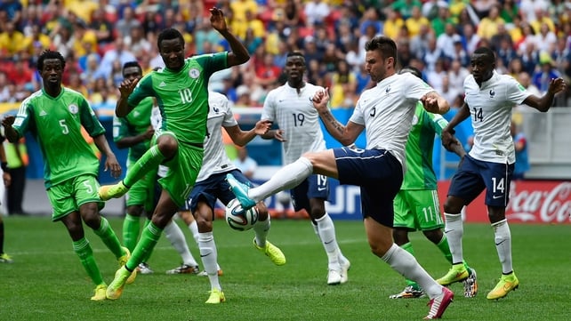 France forward Olivier Giroud attempted to make something happen for his side in the final seconds of the first