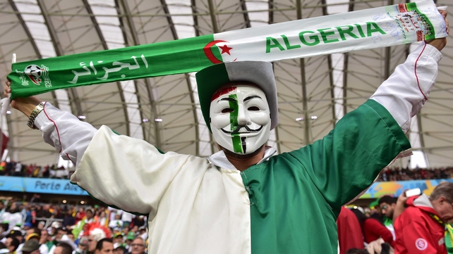While this Algeria fan - owing to his mask - was never not happy