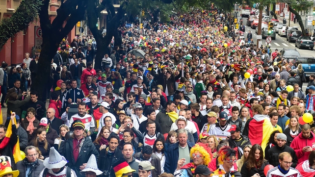 And for the second knock-out fixture of Day 19, Germany and Algeria fans gathered in Porto Alegre to watch their sides face off for a spot in the quarterfinals against France
