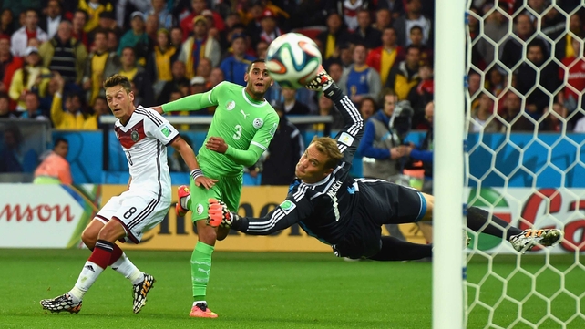 Algeria defender Faouzi Ghoulam contributed to the pressure, with a shot that just missed the goal, as a nervy yet relieved Neuer looked on in the air