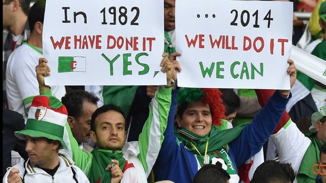 Heading into the half at 0-0, Algeria fans held onto hope that their boys could upset the Germans, just as they did famously at the 1982 World Cup