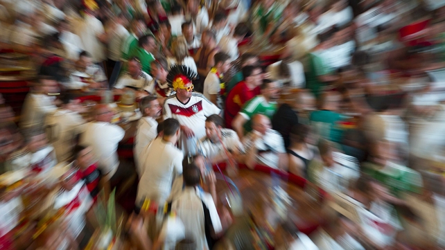 Heading into the second half, the atmosphere in Porto Alegre was booming