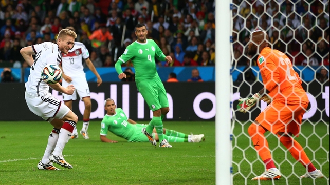 And Germany claimed their victory quickly. Less than three minutes into extra time, forward Andre Schuerrle dinked in a ball behind him to give Germany their decisive score
